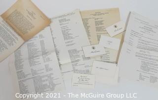 A Collection of U.S. Presidential Ephemera From Various Events Attended by Clifford Evans (1915-1983), Award Winning Print and Broadcast Journalist and former President of the White House Correspondents Association.