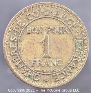 1925 1 French Franc Coin