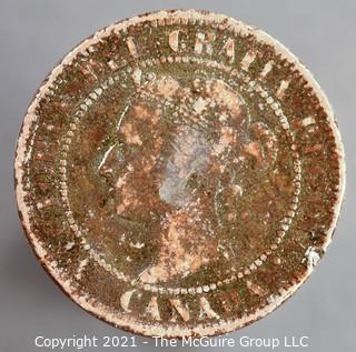 1899 Canadian 1 cent coin