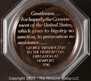 Commemorative Cased Coin "Touro Synagogue, Newport, Rhode Island"