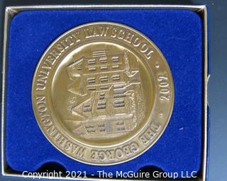 Collection of George Washington University Themed Items Including Gorham Sterling Ash Tray (82g) 