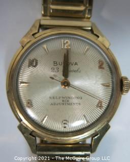 Vintage Men's Bulova 23 Jewels Self-winding Wristwatch Six Adjustments (untested)