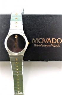 Vintage Movado "The Museum Watch" 84-42-876 in Box with Certificate (untested)