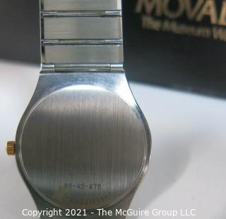 Vintage Movado "The Museum Watch" 84-42-876 in Box with Certificate (untested)