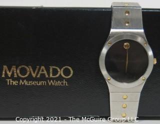 Vintage Movado "The Museum Watch" 84-42-876 in Box with Certificate (untested)