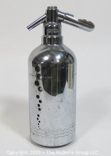 Mid Century Modern (MDM) Soda King Seltzer Siphon with Fish and Bubbles Design on Sleeve.