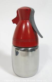 "Atomic" Art Deco Chrome Soda Siphon with Red Top