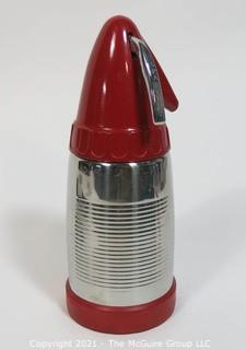 "Atomic" Art Deco Sparklet Chrome Soda Siphon with Red Top