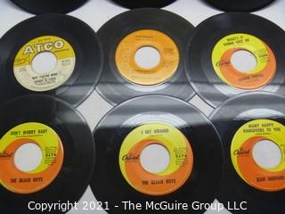 Vinyl Record: 45rpm: Various (9) 60's pop  various artists - Beach Boys