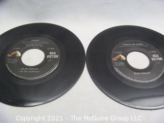 Vinyl Record: 45rpm: Various (7) 60's pop/rock  Elvis (promo) (sleeves)