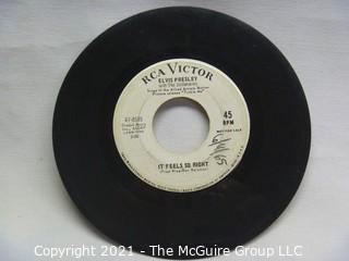 Vinyl Record: 45rpm: Various (7) 60's pop/rock  Elvis (promo) (sleeves)