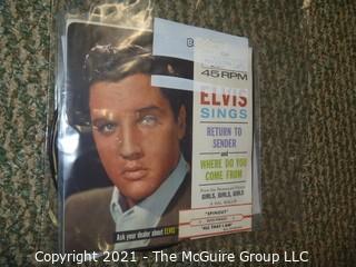 Vinyl Record: 45rpm: Various (7) 60's pop/rock  Elvis (promo) (sleeves)