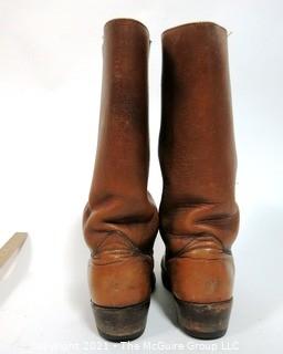 Vintage Men's Brown Leather Frye Boots, Size 8 1/2,