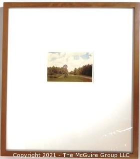 Framed Under Glass "Pure Oil Sign in Landscape, 1977" by William Christenberry.  Printed in 1992 in Special Edition of Twelve. 