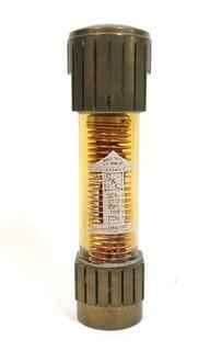 Vintage Machine Age Brass Industrial Liquid Power Fuse by S&C Industries. Originally from a generating station with 150 - 100E AMPs.  Measures approximately 3" x 13" in steampunk design.