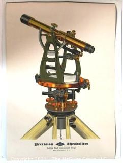 Poster of Bull & Bull Theodolite and letter on letterhead