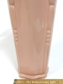 Vintage Pink Mid Century Pottery Vase.  Measures approximately 11" tall. 