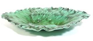 Large Green Pottery Bowl made by Royal Hickman for Haeger Pottery.  Measures approximately 18" long.