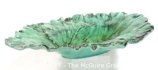 Large Green Pottery Bowl made by Royal Hickman for Haeger Pottery.  Measures approximately 18" long.