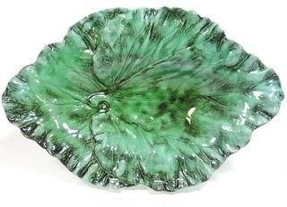 Large Green Pottery Bowl made by Royal Hickman for Haeger Pottery.  Measures approximately 18" long.