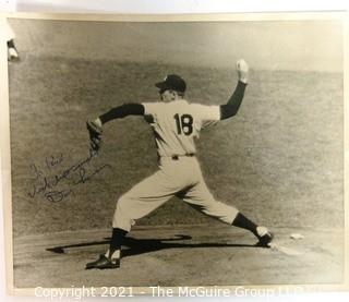 Baseball collectable: 8 x 10" Black & White Photo of Yankee Pitcher Don Larsen, autographed to "Rick" (TMG consignor)