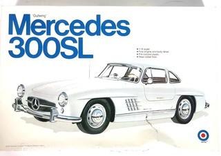 LARGE Car Model Kit  New in Box Made by Entex of a 1955 Mercedes 300sl Gullwing Coupe 11227 1/16 