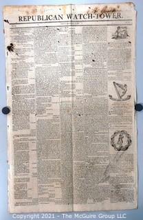 The Republican Watch Tower Newspaper, circa 1806.