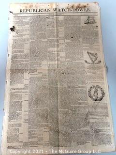 The Republican Watch Tower Newspaper, circa 1806.