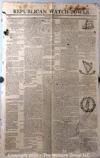 The Republican Watch Tower Newspaper, circa 1806.