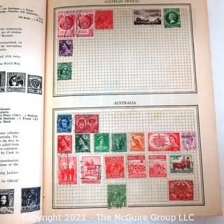 Vintage 1938 Worldwide Stamp Album by John W. Nicklin  Full of Older Stamps