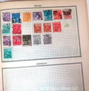 Vintage 1938 Worldwide Stamp Album by John W. Nicklin  Full of Older Stamps