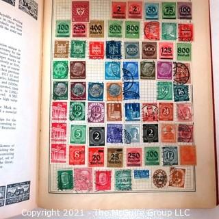 Vintage 1938 Worldwide Stamp Album by John W. Nicklin  Full of Older Stamps