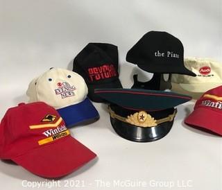 Hats including Formula One Williams Racing Team and USSR Military.  