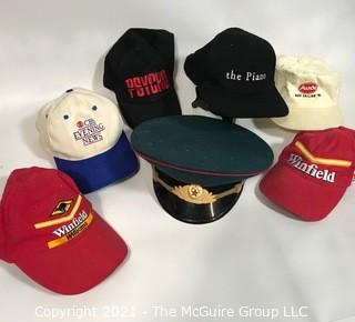 Hats including Formula One Williams Racing Team and USSR Military.  