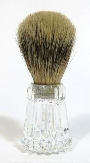 Waterford Cut Crystal Shaving Brush with Badger Hair 