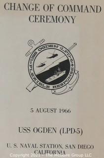 Military Ephemera Including Change of Command Ceremonies for USS Rushmore and USS Ogden