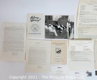 Military Ephemera Including Change of Command Ceremonies for USS Rushmore and USS Ogden