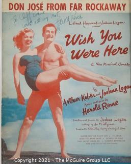 Ephemera: Magazines: Life (1936-38); Collier (1947)and signed and dedicated music sheet by composer Harold Rome for 1952 musical "Wish You Were Here"