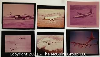 Selection of 6 positive 3x4 color film of vintage aircraft from the holdings of a noted aeronautic author.