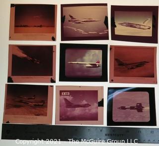 Selection of 9 positive 3x4 color film of vintage aircraft from the holdings of a noted aeronautic author.