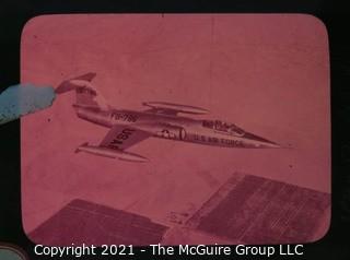 Selection of 24 glass positive slides of vintage aircraft from the estate of a noted aeronautic author.