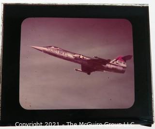 Selection of 24 glass positive slides of vintage aircraft from the estate of a noted aeronautic author.