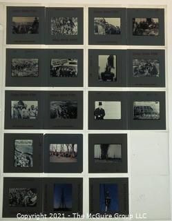 Selection of color slides of historical events from the holdings of a noted aeronautic author.