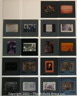 Selection of color slides of historical events from the holdings of a noted aeronautic author.