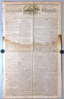 Independent Chronicle Newspaper (Boston, Mass.), circa 1805. Major letter to the country by Thomas Paine (1737-1809)