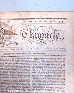 Independent Chronicle Newspaper (Boston, Mass.), circa 1805. Major letter to the country by Thomas Paine (1737-1809)