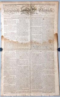 Independent Chronicle Newspaper (Boston, Mass.), circa 1805. Major letter to the country by Thomas Paine (1737-1809)