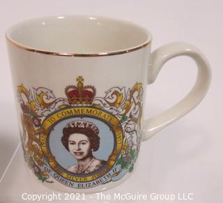 Group of Royal Commemorative Items for Queen Elizabeth and Prince Charles and Lady Diana. 