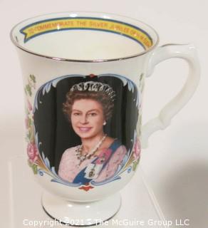 Group of Royal Commemorative Items for Queen Elizabeth and Prince Charles and Lady Diana. 