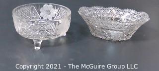 Two Cut Crystal Serving or Decorative Bowls. 